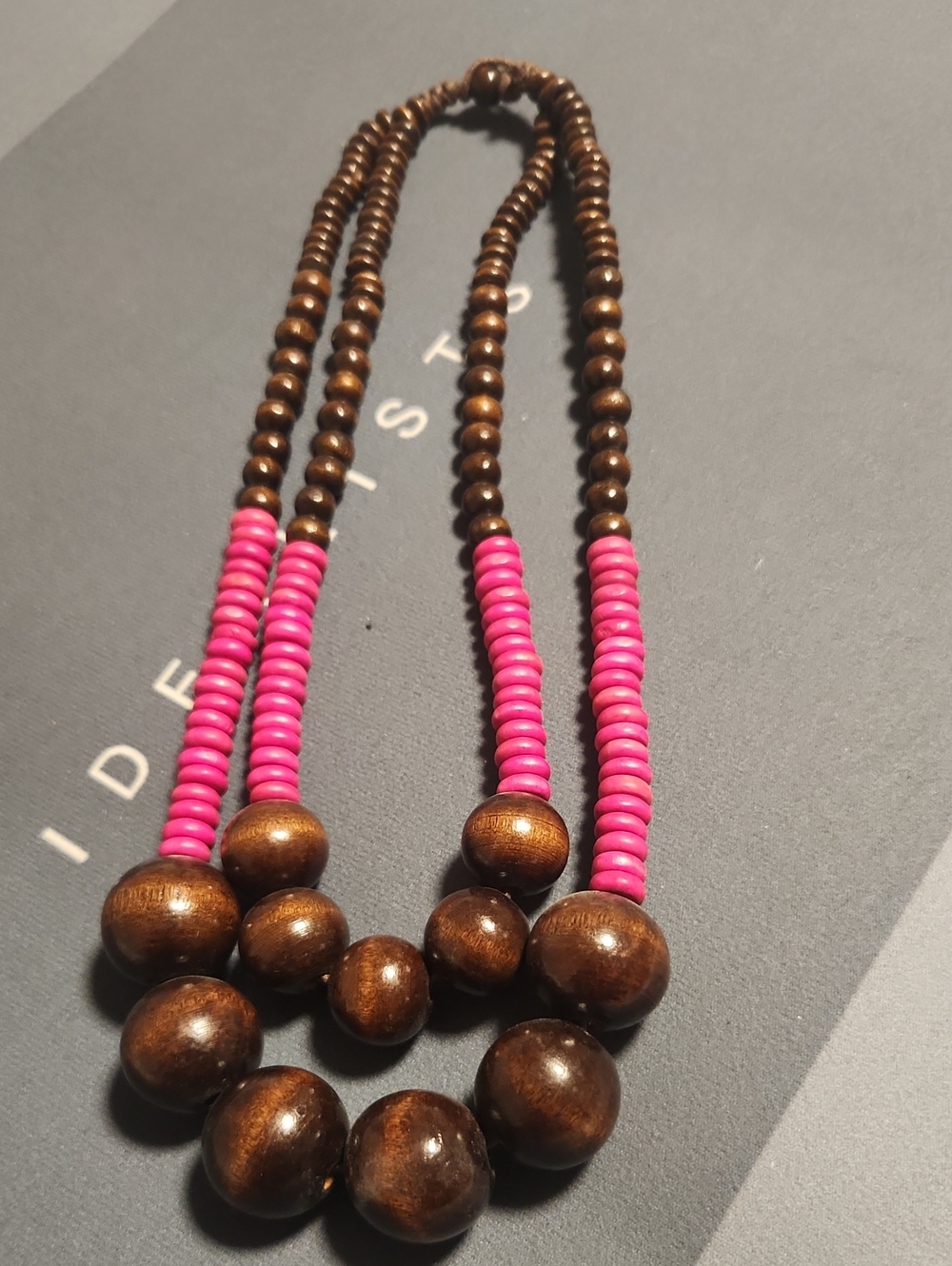 paparazzi Pink and Brown Beaded Necklace
